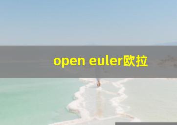 open euler欧拉